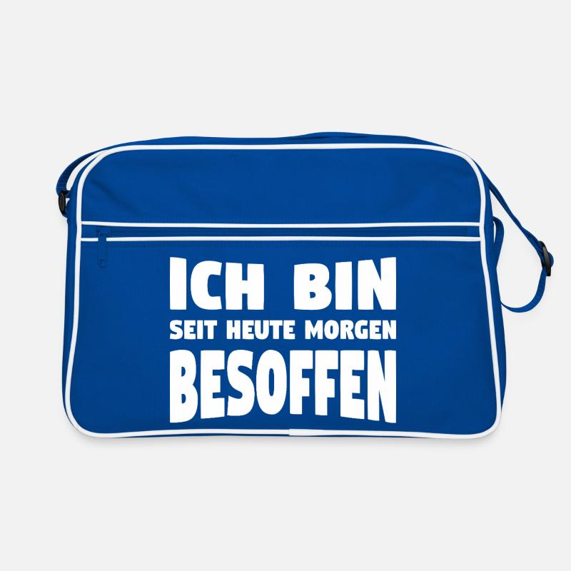 Lustige Sauf Sprüche Retro Tasche