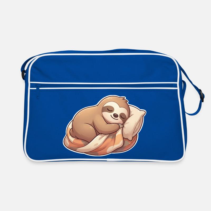 Faultier Schlafen Retro Tasche