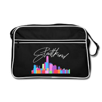 Stadtkind - Retro Tasche - Schwarz/Weiß - Vorne