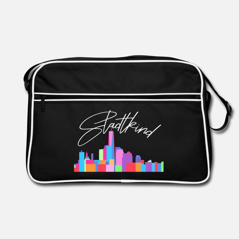 Stadtkind - Retro Tasche - Schwarz/Weiß