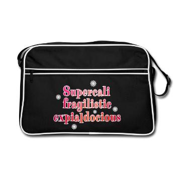 Supercalifragilistic - Retro Bag - black/white - Front