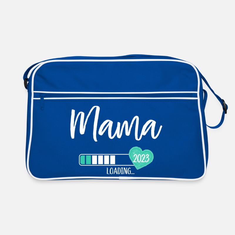 Mama Loading 2023 Herz Baby Junge Werdende Mama Retro Tasche