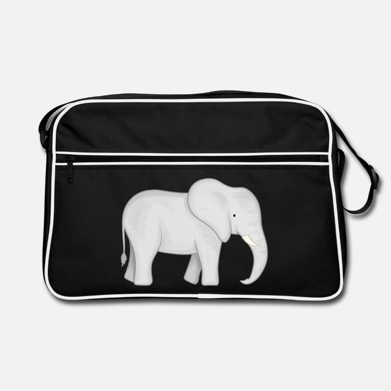 Elefant Baby - Retro Tasche - Schwarz/Weiß