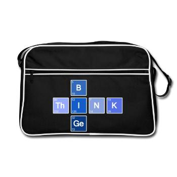 Think Big (Blue) - Retro Bag - black/white - Front
