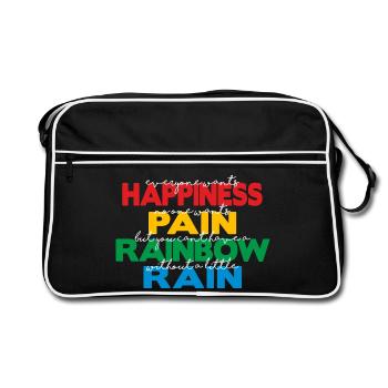 Bonheur (sombre) - Sac Retro - noir/blanc - Devant