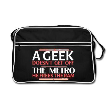 Geek Ram Freeing the Metro - Retro Bag - black/white - Front