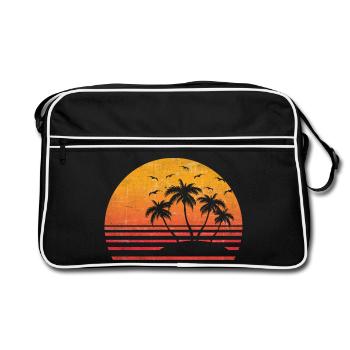 Retro Palm Sun - Retro Bag - black/white - Front