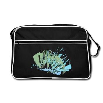 Skater - Retro Tasche - Schwarz/Weiß - Vorne