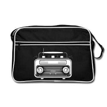 Dessin de radio rétro - Sac Retro - noir/blanc - Devant