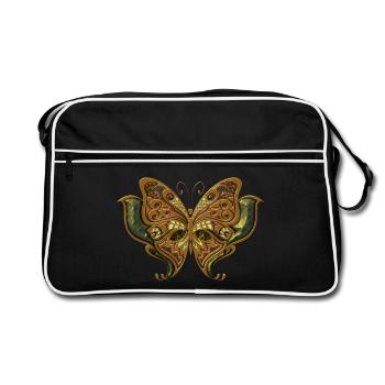 Stunning elegant butterfly. - Retro Bag - black/white - Front