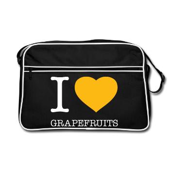 J’ADORE LES PAMPLEMOUSSES - Sac Retro - noir/blanc - Devant
