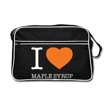 J’ADORE LE SIROP D’ÉRABLE - Sac Retro - noir/blanc - Devant