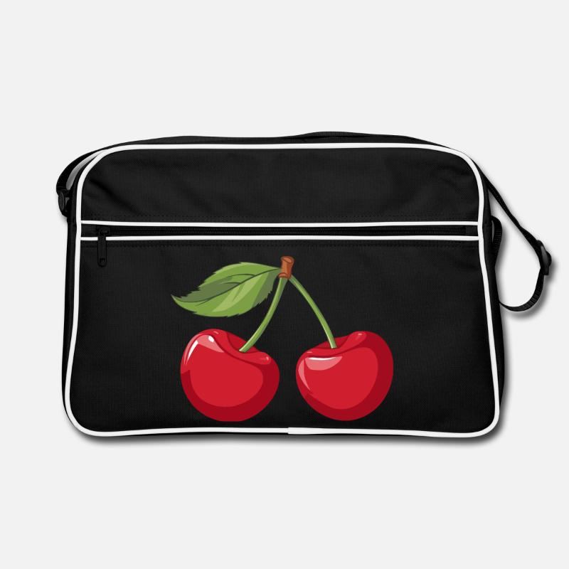 Lebendige Kirsche Illustration Retro Tasche