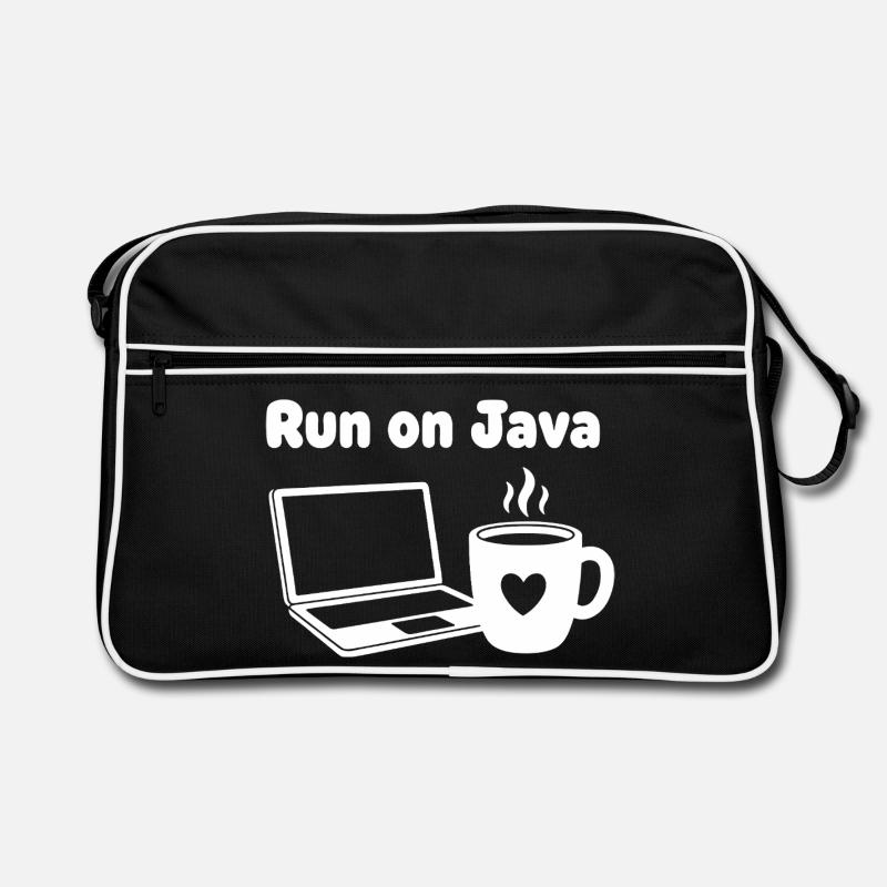 Java Lauf Café Laptop Herz Retro Tasche