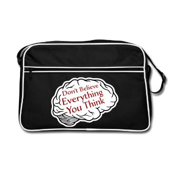 Ne croyez pas tout ce que vous pensez en disant la sagesse - Sac Retro - noir/blanc - Devant