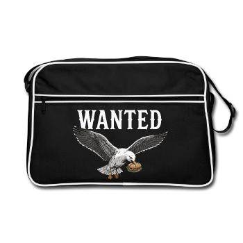 Wanted Fish Roll Seagull - Retro Bag - black/white - Front