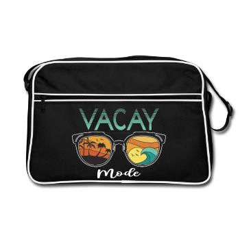 Vacances amusantes et design de surfeurs - Sac Retro - noir/blanc - Devant