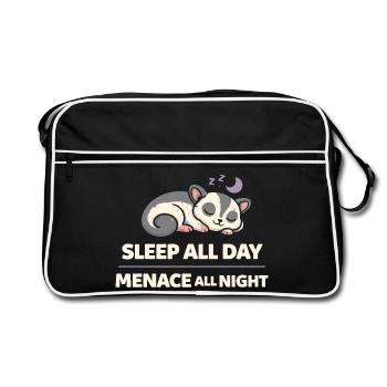 Maman Sugar Glider Amante des animaux exotiques - Sac Retro - noir/blanc - Devant