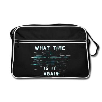 What Time Is It Again Time Blindness - Retro Bag - black/white - Front