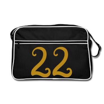 22 - Retro Bag - black/white - Front