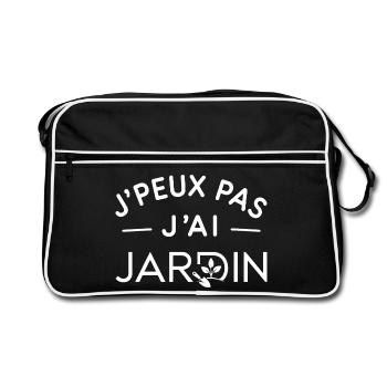 Jardin Humour Cadeau Amoureux du Jardinage - Sac Retro - noir/blanc - Devant