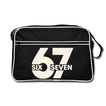 67 Six Seven – Typographie urbaine - Sac Retro - noir/blanc - Devant