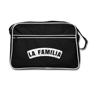 La Familia courbé dans le style grunge - Sac Retro - noir/blanc - Devant