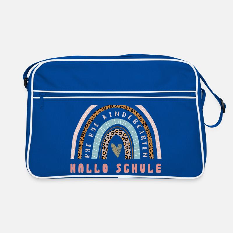 Bye bye Kindergarten - Hallo Schule - Schulkind Retro Tasche