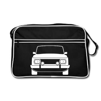 Wartburg DDR Auto Cars oldtimer East East Graphic - Sac Retro - noir/blanc - Devant