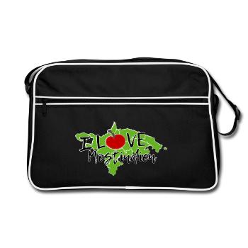 most indien - Retro Tasche - Schwarz/Weiß - Vorne