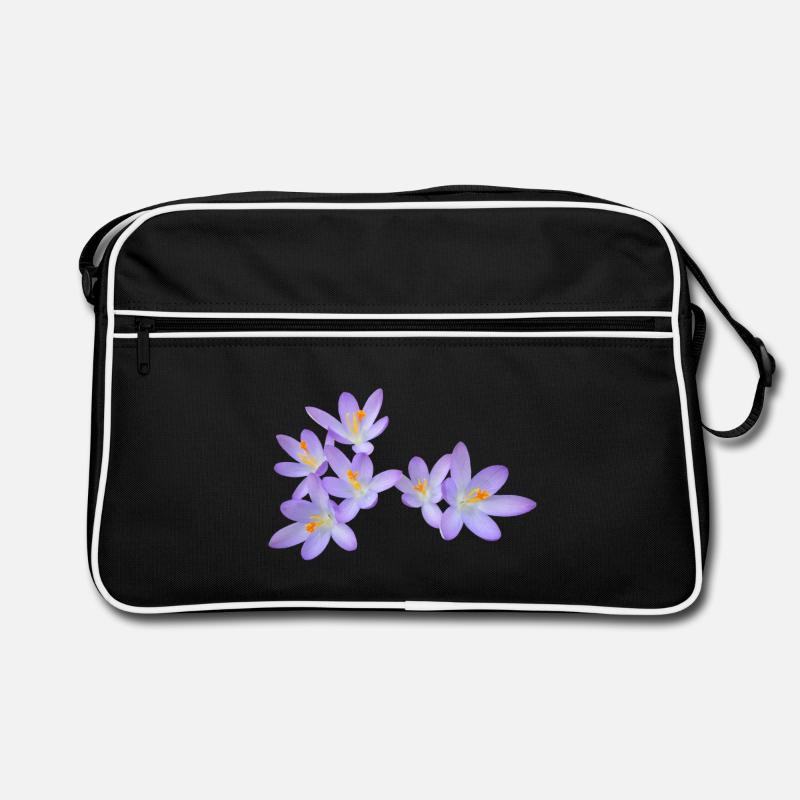 Fleurs de printemps violettes (crocus) Sac Retro