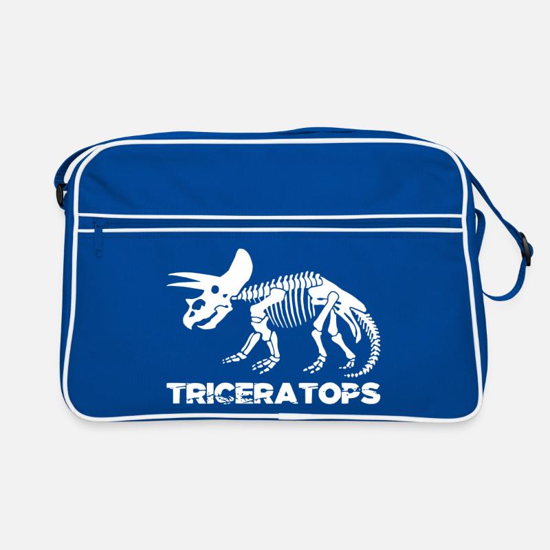 Squelette de tricératops blanc Sac Retro