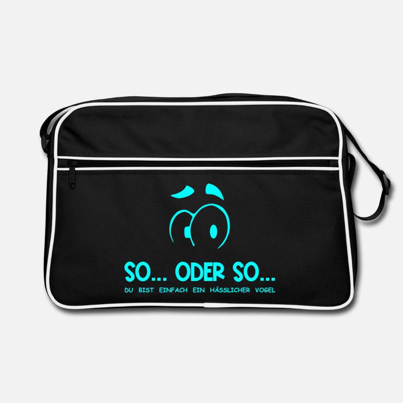 So...Oder So: Hässlicher Vogel - Türkis Retro Tasche