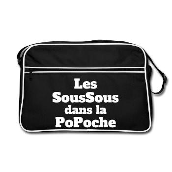 argent, gagner de l'argent, gagner au loto - Sac Retro - noir/blanc - Devant