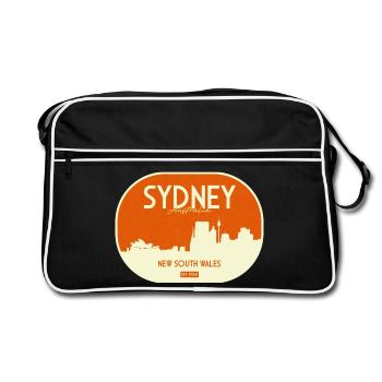 Badge rétro Sydney Skyline - Sac Retro - noir/blanc - Devant