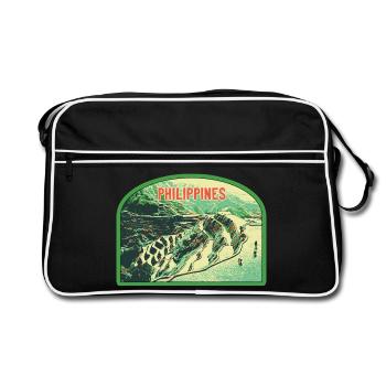 Majesty of the Rice Terraces, Philippines - Retro Bag - black/white - Front