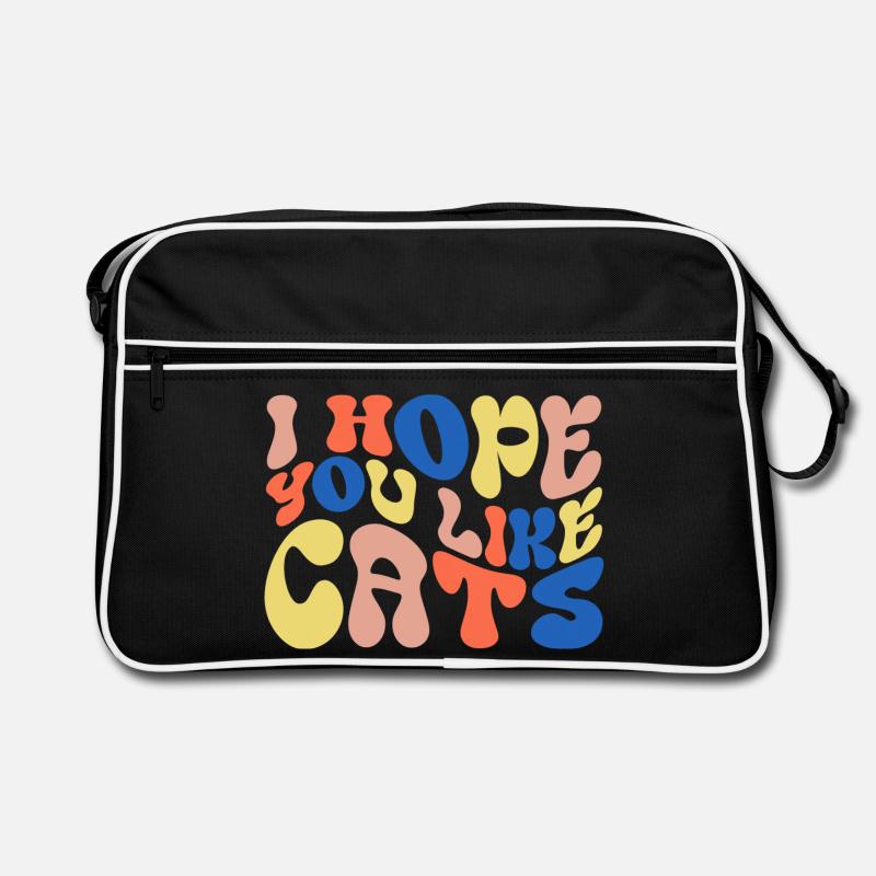 Ich hoffe, du magst Katzen Retro Tasche