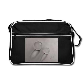 Transparent glass balls with shadow effect - Retro Bag - black/white - Front