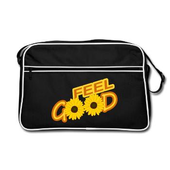 FEEL GOOD - Retro Bag - black/white - Front