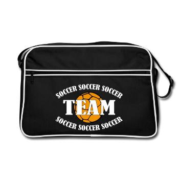 SOCCER TEAM - Retro Bag - black/white - Front