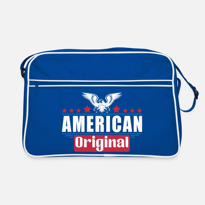 Patriotic Eagle American Flag Design Retro Bag
