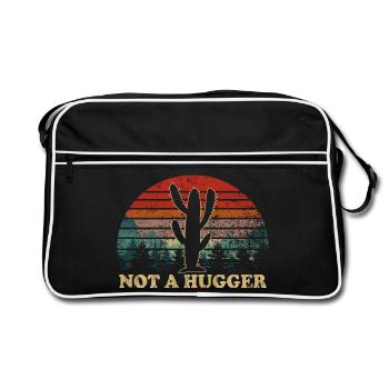 Désert Cactus Coucher de soleil Inspirational - Sac Retro - noir/blanc - Devant