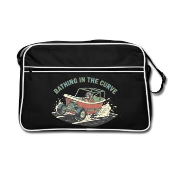 Bathing in the Curve - Retro Bag - black/white - Front