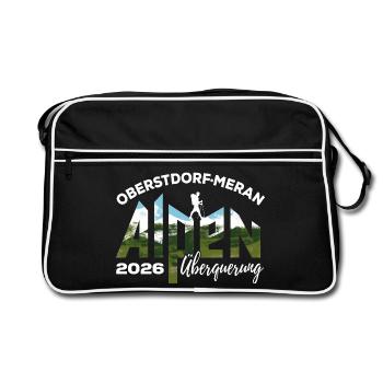 Traversée des Alpes 2026, Oberstdorf Merano, randonnée - Sac Retro - noir/blanc - Devant
