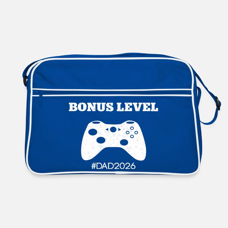 Leveled Up To Dad 2026 Papa Werden Bonus Level Dad Retro Tasche