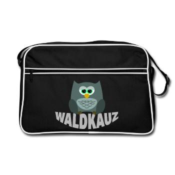 Chouette hulotte - Sac Retro - noir/blanc - Devant