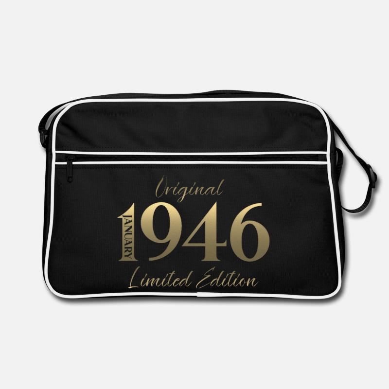 80th Birthday Original January Born 1946 Retro Bag