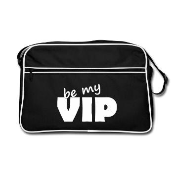 BE MY VIP - Retro Bag - black/white - Front