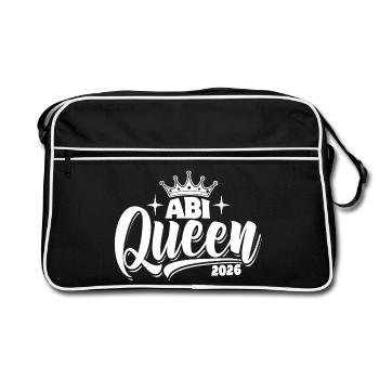 Abi Queen 2026 - Abitur - Spruch - Sac Retro - noir/blanc - Devant