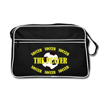 SOCCER - THE PLAYER - Retro Bag - black/white - Front